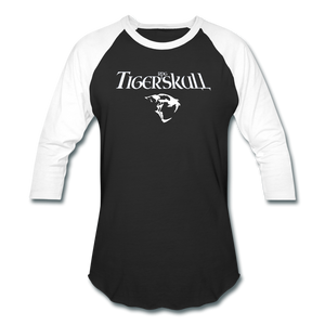 Tiger Skull Baseball T-Shirt - black/white