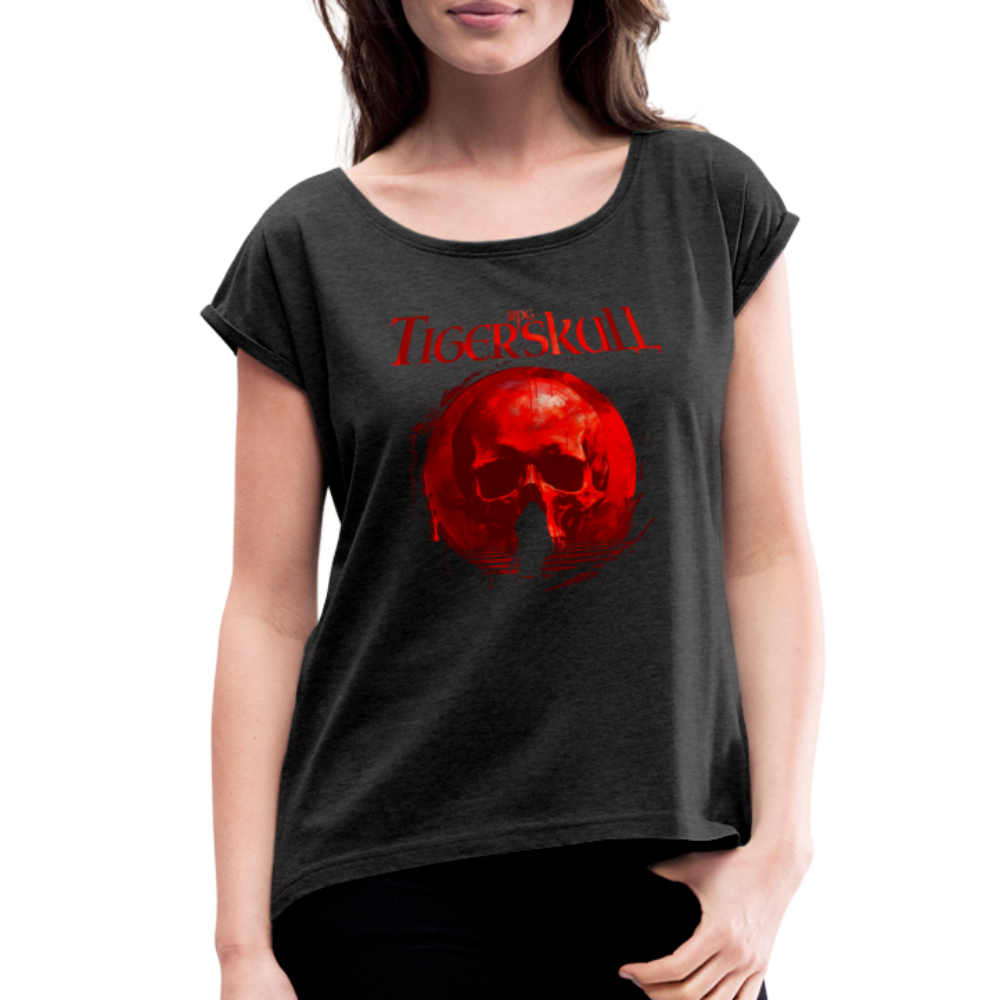 Death and Sorcery // Women's Roll Cuff T-Shirt - heather black