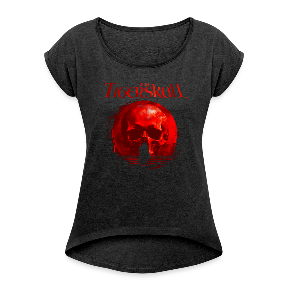 Death and Sorcery // Women's Roll Cuff T-Shirt - heather black