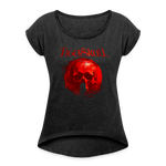 Load image into Gallery viewer, Death and Sorcery // Women&#39;s Roll Cuff T-Shirt - heather black
