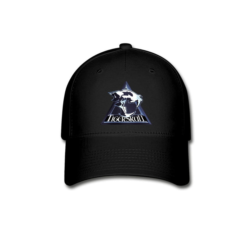 Tiger Skull Baseball Cap - black